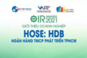 Ảnh của IR AWARDS 2021: Giới thiệu Ngân hàng TMCP Phát triển Thành phố Hồ Chí Minh (HOSE: HDB)