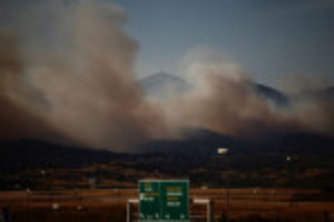 Picture of Wildfire rages near Athens as hundreds evacuated