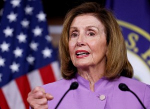 Picture of Bill addressing U.S. lawmakers' stocks likely this month, Pelosi says