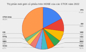 Ảnh của 10 CTCK môi giới lớn nhất HOSE năm 2022 kiếm được bao nhiêu tiền từ môi giới?