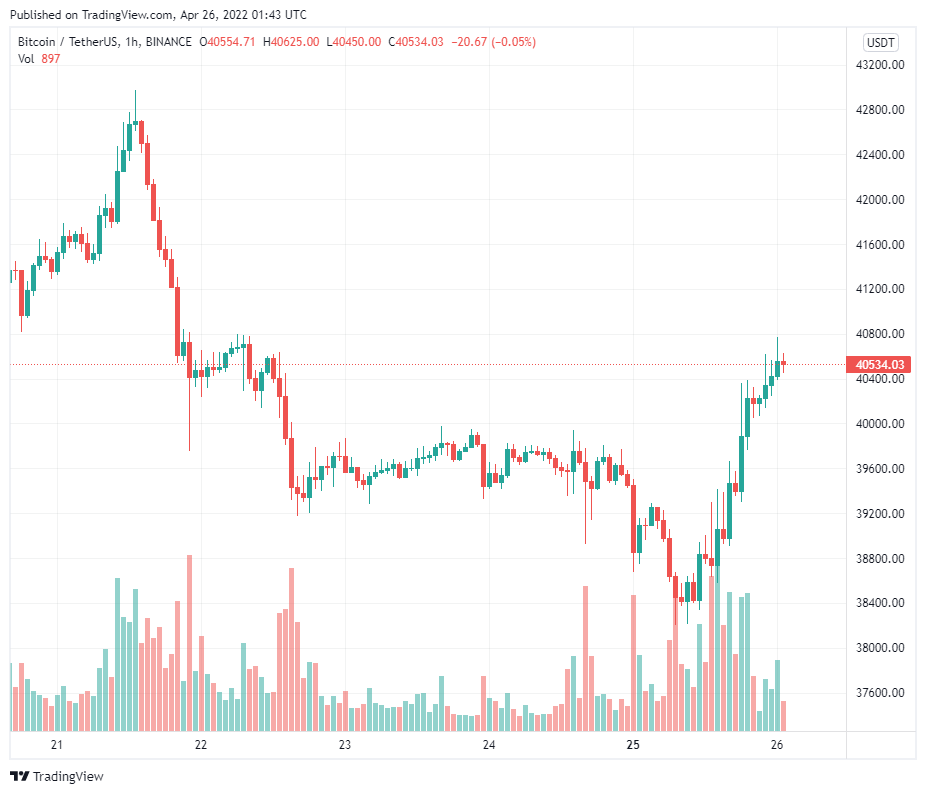 phe gấu vẫn tìm cách giữ Bitcoin dưới 40.000 đô la