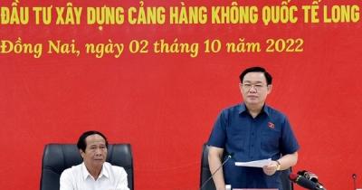 Chủ tịch Quốc hội kiểm tra dự án sân bay Long Thành, cao tốc Bến Lức - Long Thành