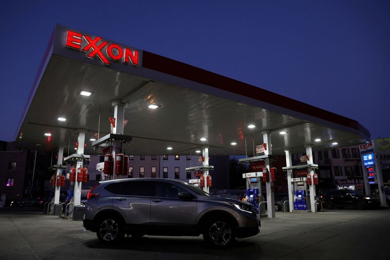 Exxon Mobil shares surge to record intraday high