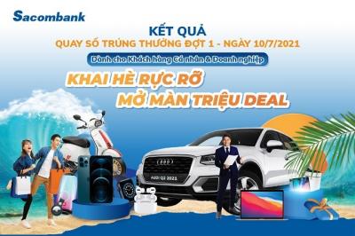 Sacombank xác định 18 khách hàng đầu tiên trúng thưởng chương trình 