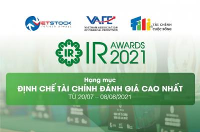 IR Awards 2021: Hơn 30 định chế tài chính là thành viên Hội đồng Bình chọn